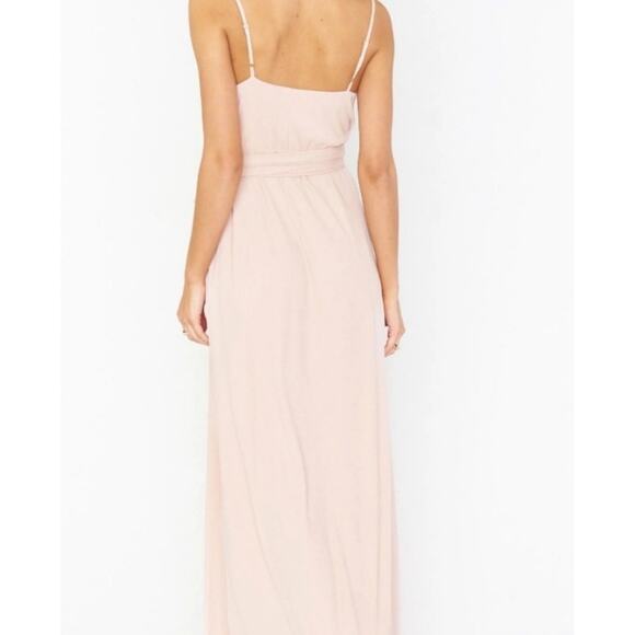 Show Me Your Mumu Liz Maxi Bridesmaid Wedding Dress Dusty Blush Crisp NWT$188 S - Picture 2 of 9
